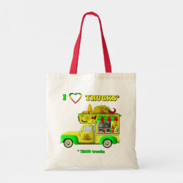 Bolso De Tela Amo los camiones (Camiones de tacos)