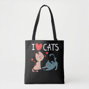 Bolso De Tela Amo Los Gatos - Amo Los Gatitos