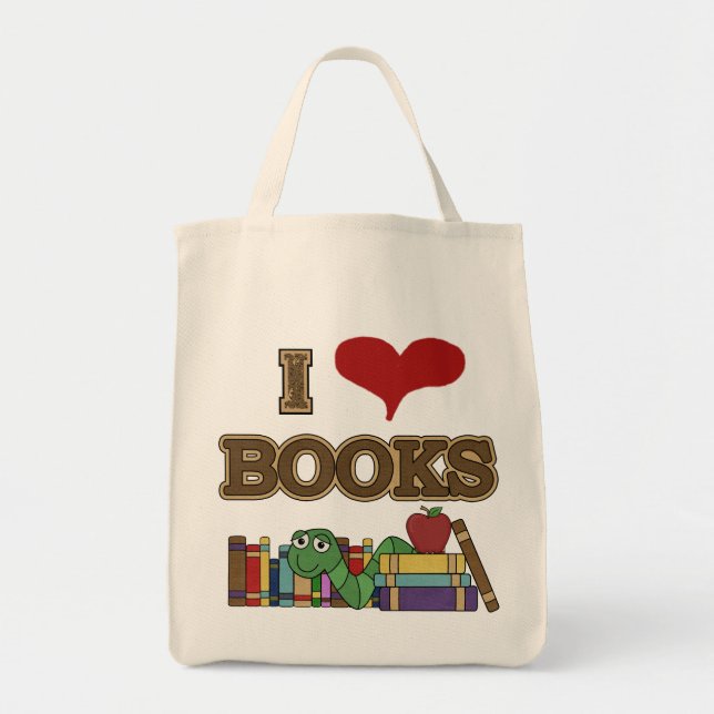 Bolso De Tela Amo los libros (Frente)