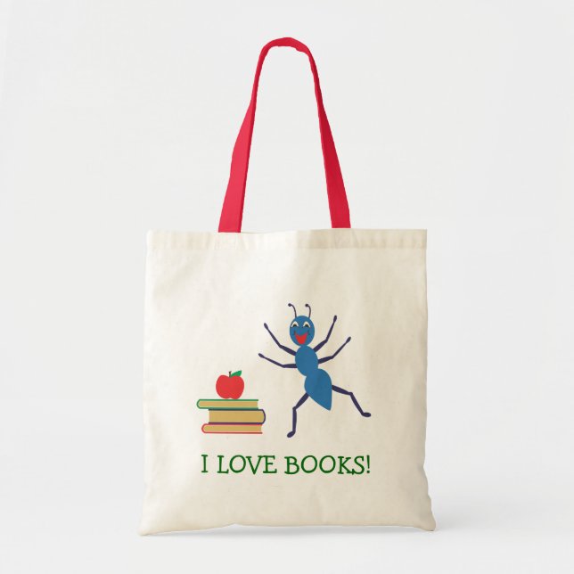 Bolso De Tela Amo los libros (Frente)
