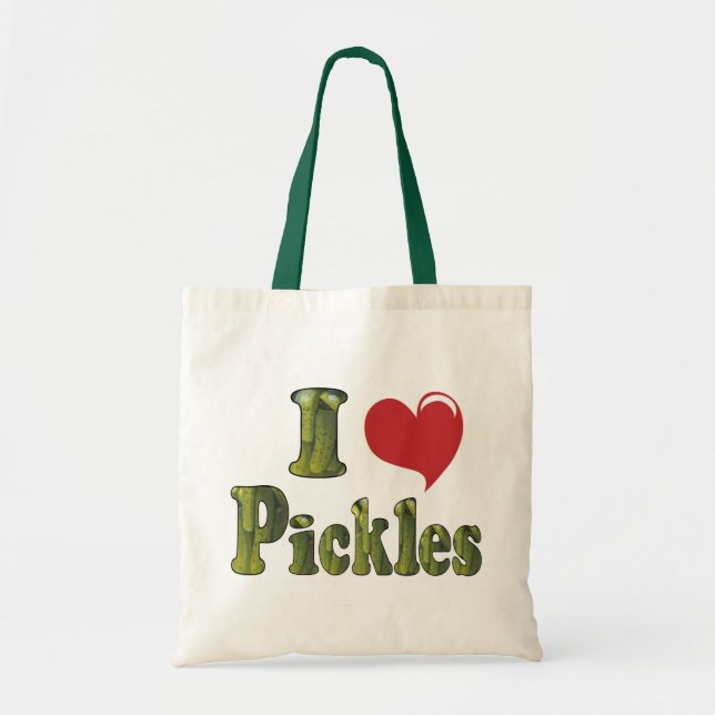 Bolso De Tela Amo los pepinillos (Frente)