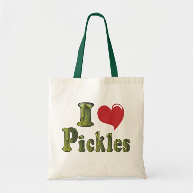 Bolso De Tela Amo los pepinillos (Frente)