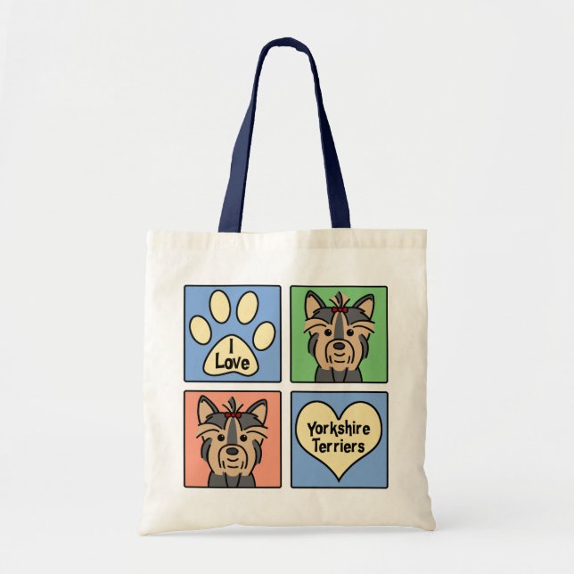 Bolso De Tela Amo los terrieres de Yorkshire (Frente)