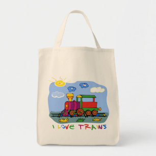 Bolso De Tela Amo los trenes