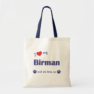 Bolso De Tela Amo mi Birman (el gato femenino)