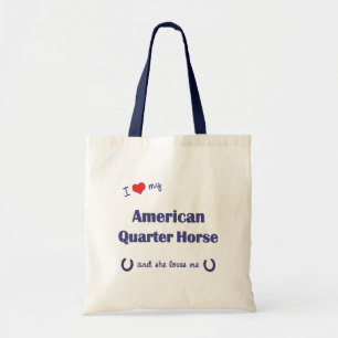 Bolso De Tela Amo mi caballo cuarto americano (el caballo