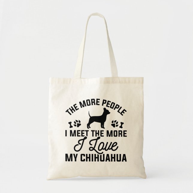Bolso De Tela Amo mi Chihuahua (Frente)