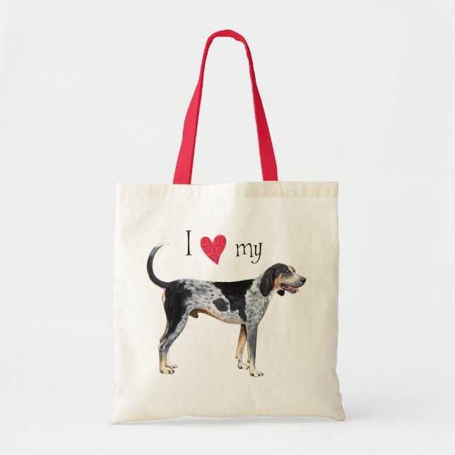 Bolso De Tela Amo mi Coonhound de Bluetick (Frente)