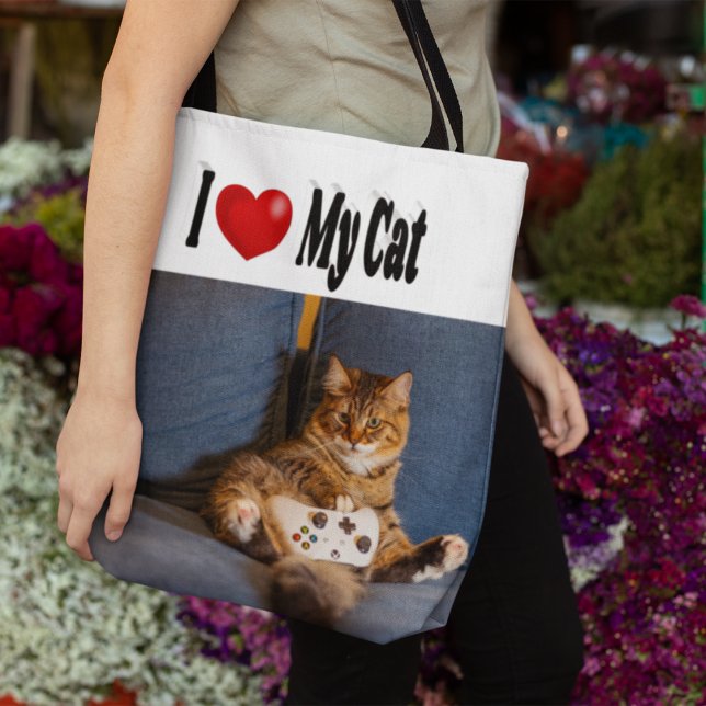 Bolso De Tela Amo Mi Foto De Gato (Subido por el creador)