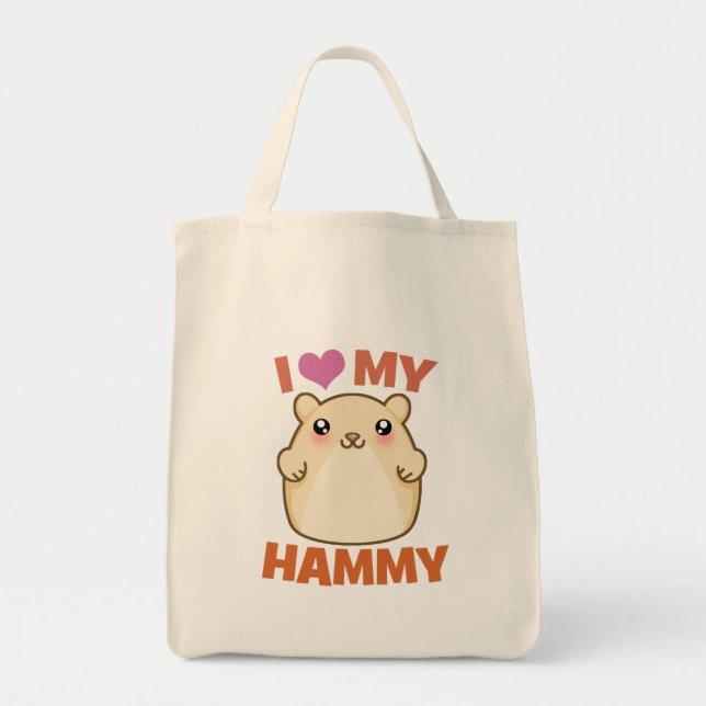 Bolso De Tela Amo mi Hammy (Frente)