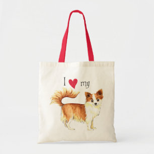 Bolso De Tela Amo mi largo chihuahua