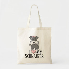 Bolso De Tela Amo Mi Schnauzer