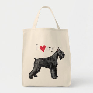 Bolso De Tela Amo mi Schnauzer gigante