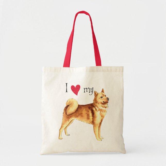 Bolso De Tela Amo mi Spitz finlandés (Frente)