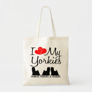Bolso De Tela Amo Mis TRES Yorkies
