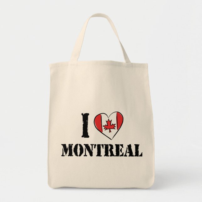 Bolso De Tela Amo Montreal Canadá (Frente)
