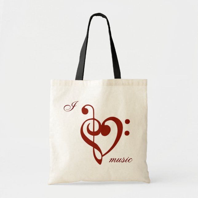 Bolso De Tela Amo música (Frente)