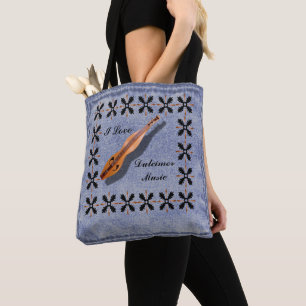 BOLSO DE TELA AMO MÚSICA DEL DULCIMER