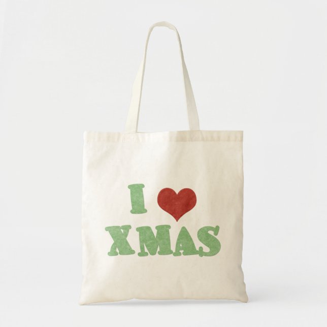 Bolso De Tela Amo Navidad (Frente)