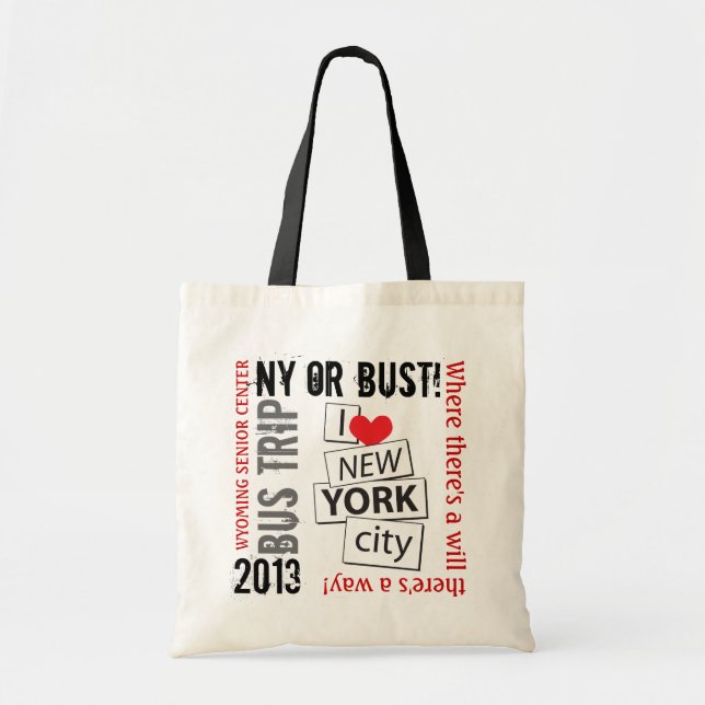 Bolso De Tela Amo New York City (Frente)