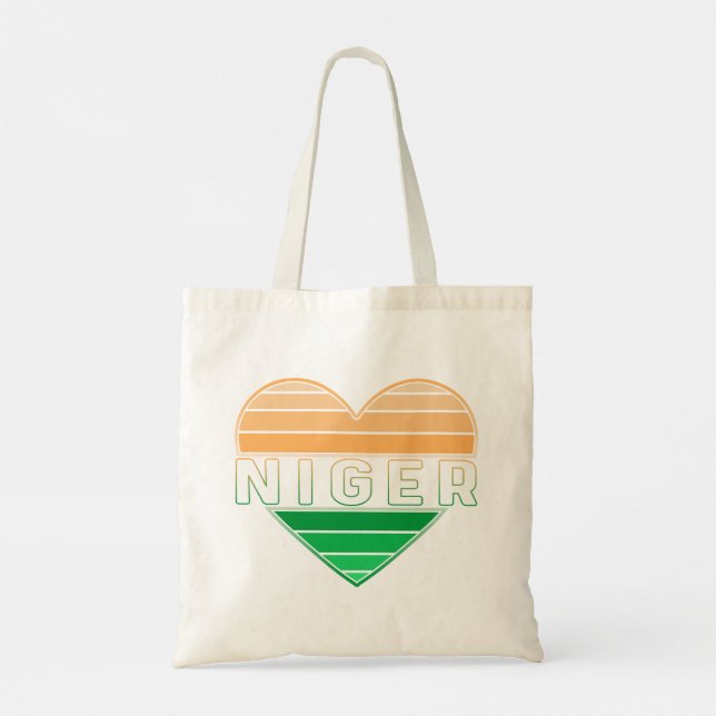 Bolso De Tela Amo Níger, corazón nigerino (Reverso)