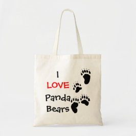 Bolso De Tela Amo osos de panda
