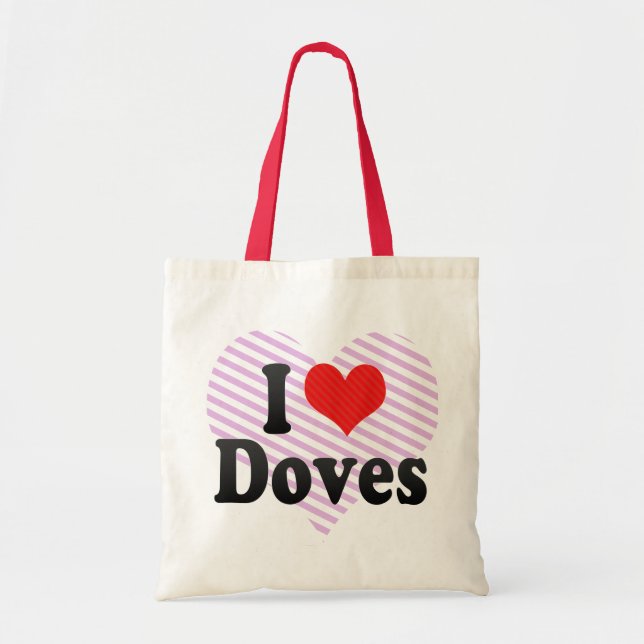 Bolso De Tela Amo palomas (Frente)