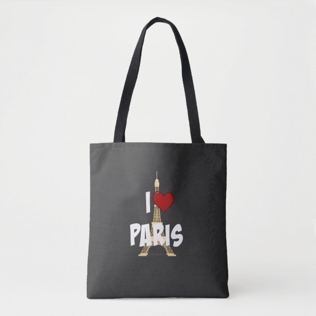 Bolso De Tela Amo París (Anverso)
