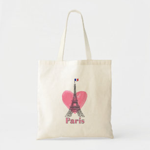 Bolso De Tela Amo París Torre Eiffel Francia Regalo