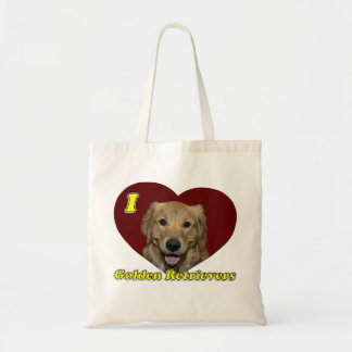 Bolso De Tela Amo perros perdigueros de oro