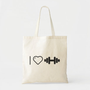 Bolso De Tela Amo pesas de gimnasia medias