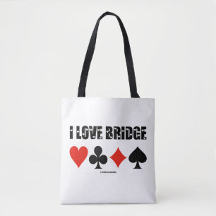 Bolso De Tela Amo Puente Cuatro tarjetas de juego de puentes Act