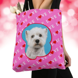 Bolso De Tela Amo rosado moderno Personalizado elegante foto