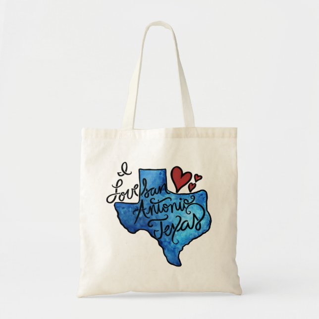 Bolso De Tela Amo San Antonio Texas (Frente)
