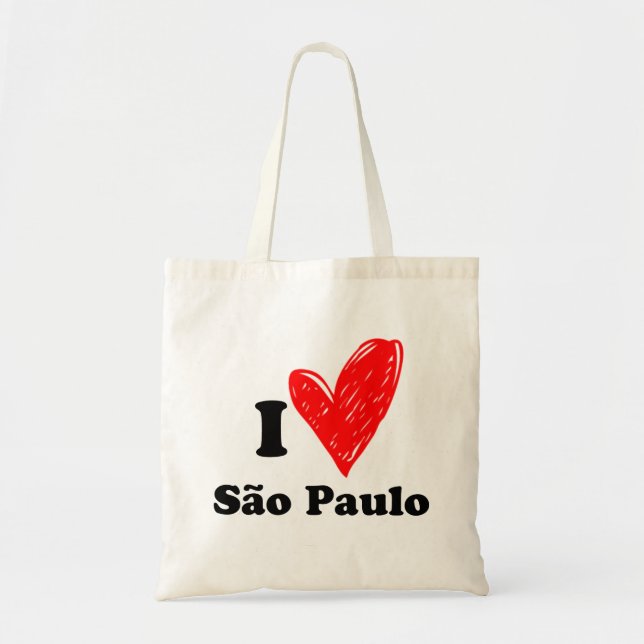 Bolso De Tela Amo São Paulo (Frente)