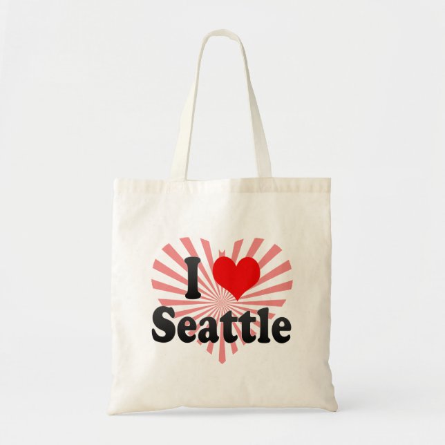 Bolso De Tela Amo Seattle, Estados Unidos (Frente)