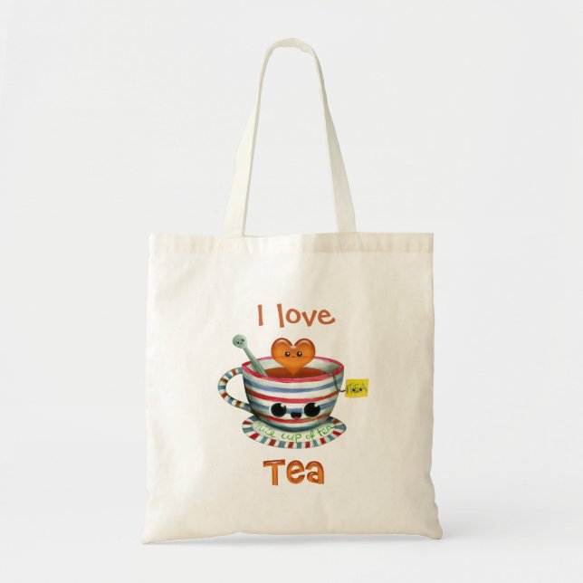Bolso De Tela Amo té (Frente)