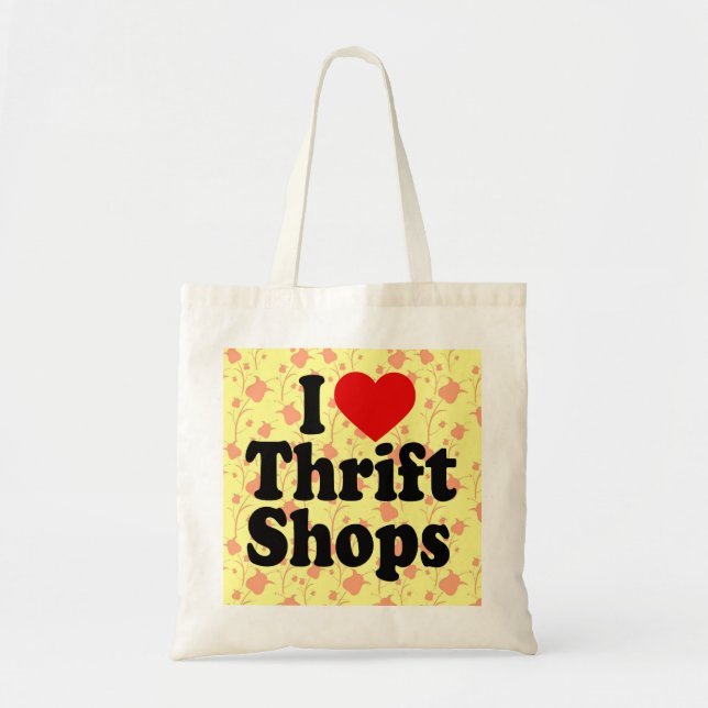 Bolso De Tela Amo tiendas de ahorro (Frente)