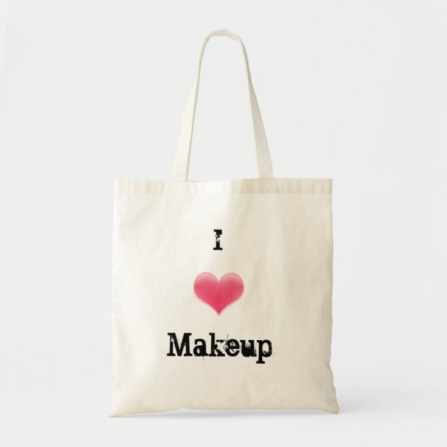 Bolso De Tela "AMO tote del MAQUILLAJE" (Frente)