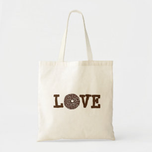 Bolso De Tela AMO Tote El día de San Valentín Donut de chocolate