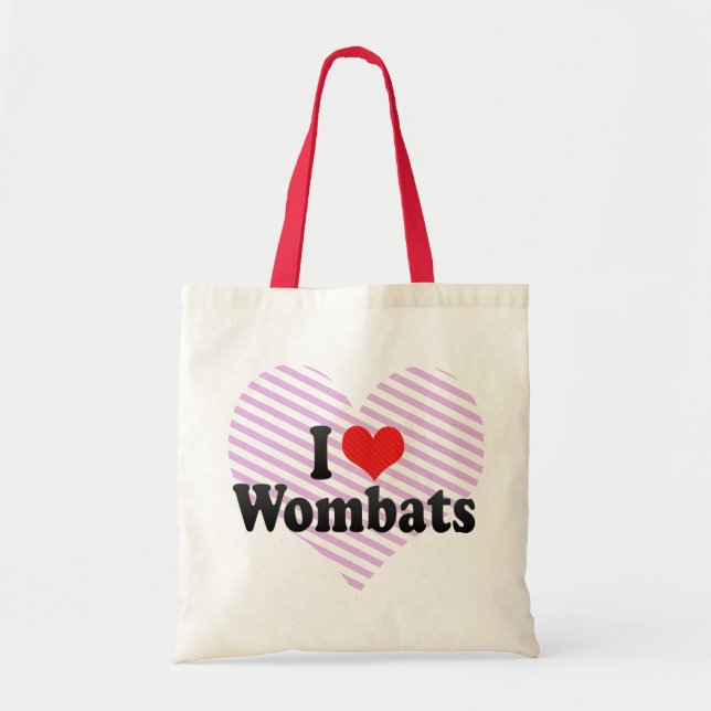 Bolso De Tela Amo Wombats (Frente)