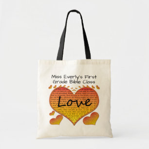 Bolso De Tela Amor 1 Corintios 13 Corazones