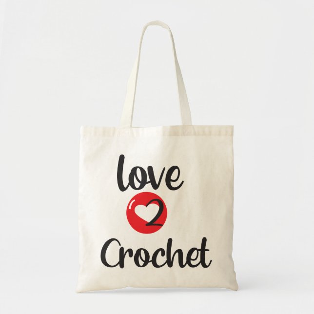 Bolso De Tela amor 2 crochet (Frente)