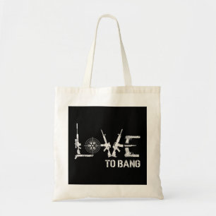 Bolso De Tela Amor A Bang Gun Rifle Patriot Segunda Enmienda Est