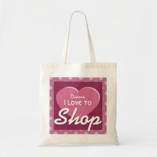 Bolso De Tela Amor A HACER COMPRAS y nombre de encargo V7 de los