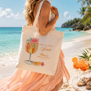 Bolso De Tela Amor a primera Spritz Despedida de soltera Naranja