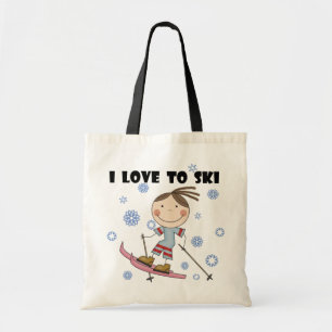 Bolso De Tela Amor al esquí - camisetas y regalos del chica