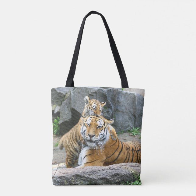 Bolso De Tela Amor Al Tigre Y Al Cubo (Reverso)