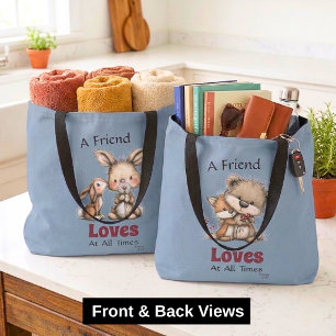 Bolso De Tela Amor Amistad Zorro Oso Lindo