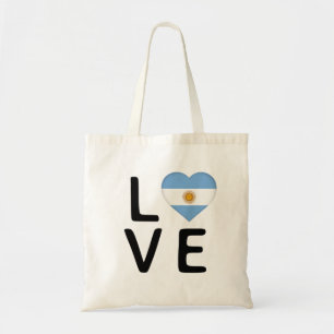 Bolso De Tela Amor - Bandera Argentina